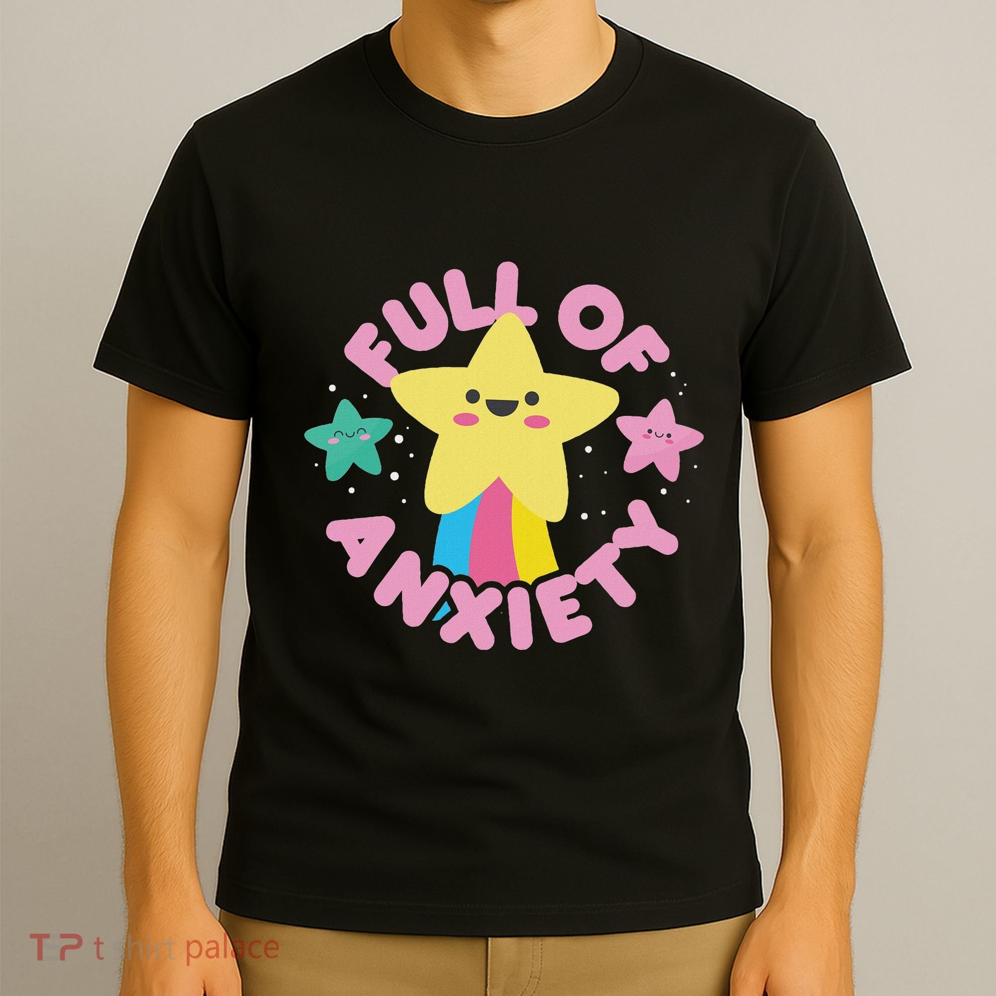 Full Of Anxiety Cute Kawaii Kawaii Goth Pastel Goth T-Shirt