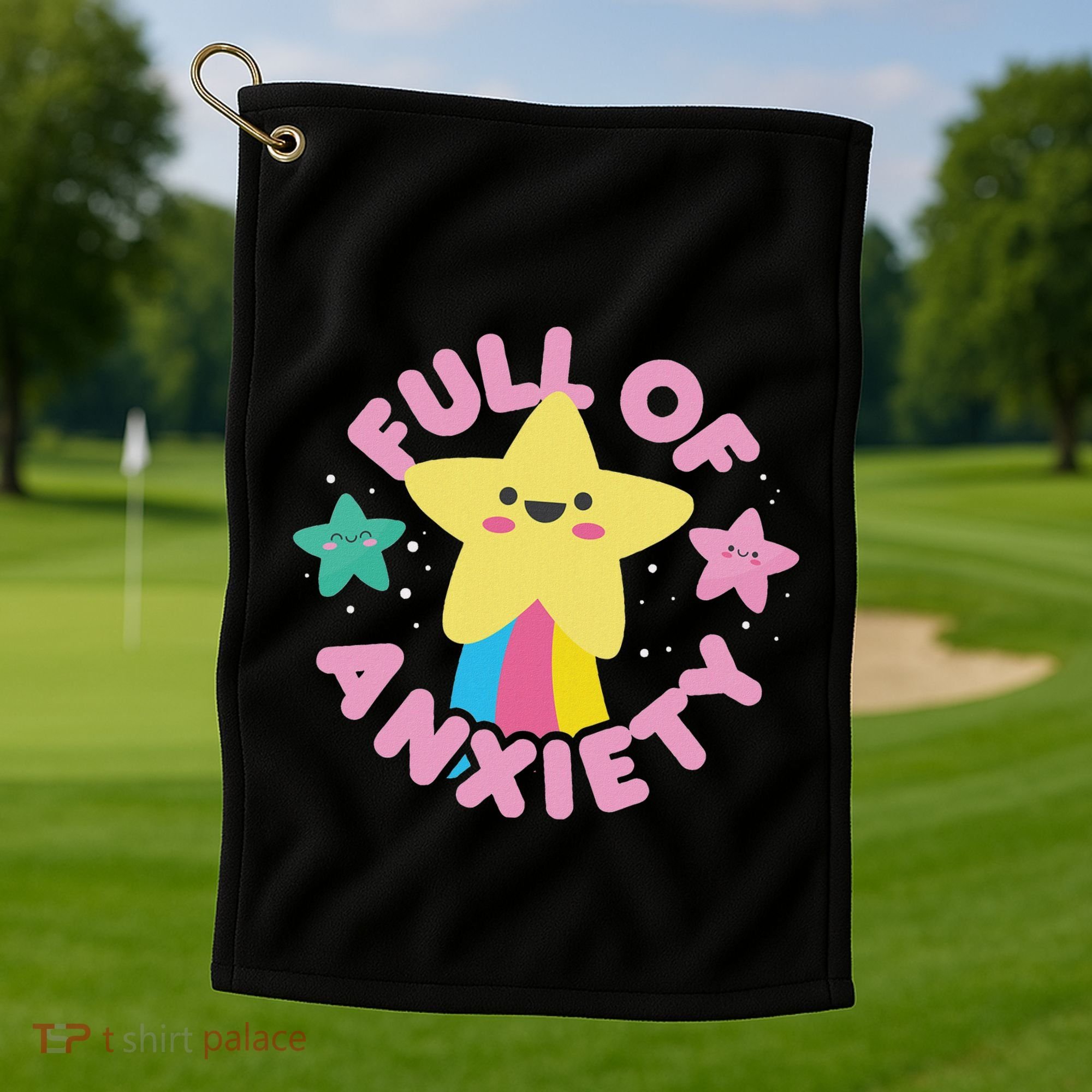 Full Of Anxiety Cute Kawaii Kawaii Goth Pastel Goth Golf Towel