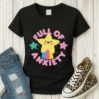 Full Of Anxiety Cute Kawaii Kawaii Goth Pastel Goth Women's T-Shirt thumb 3