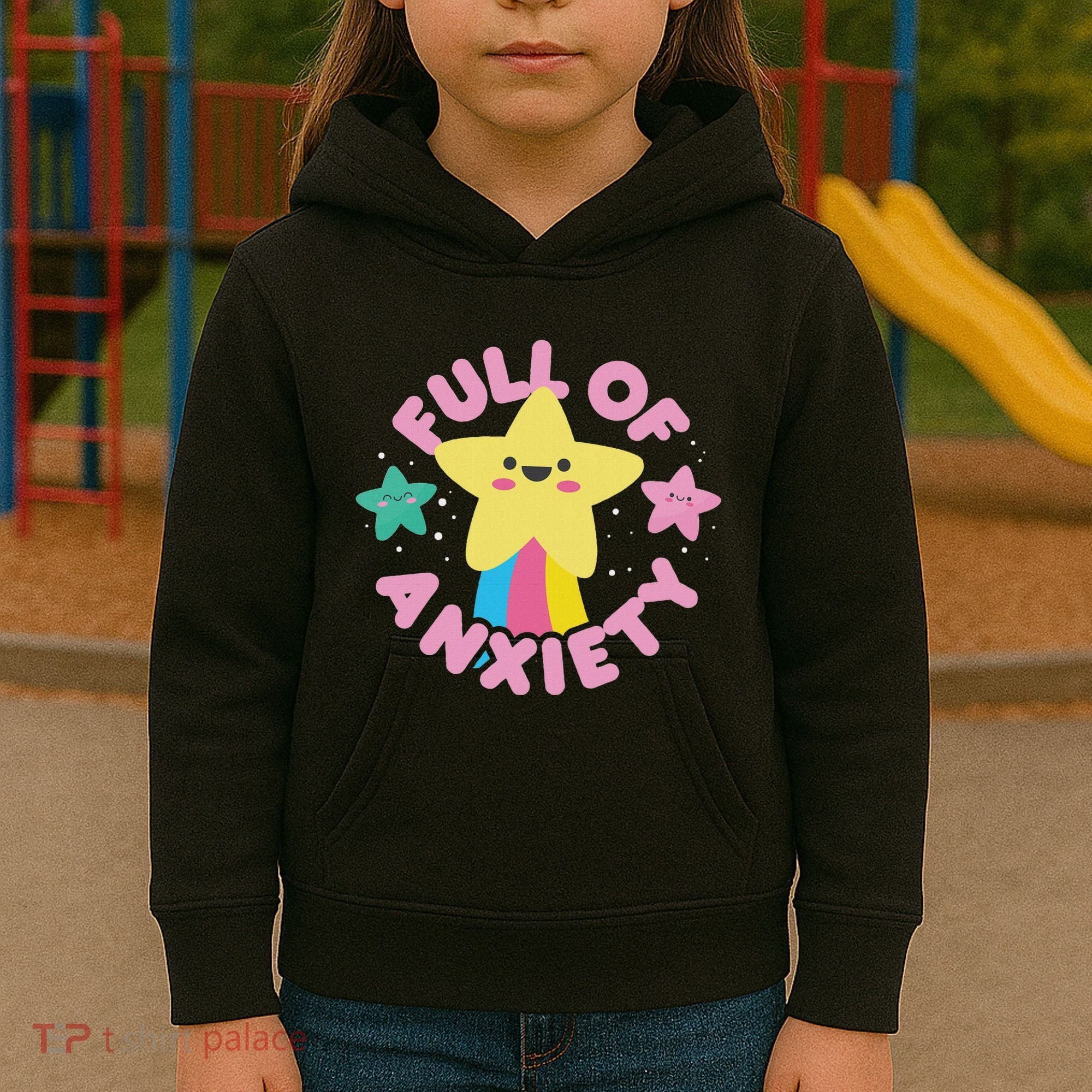 Full Of Anxiety Cute Kawaii Kawaii Goth Pastel Goth Kids Hoodie