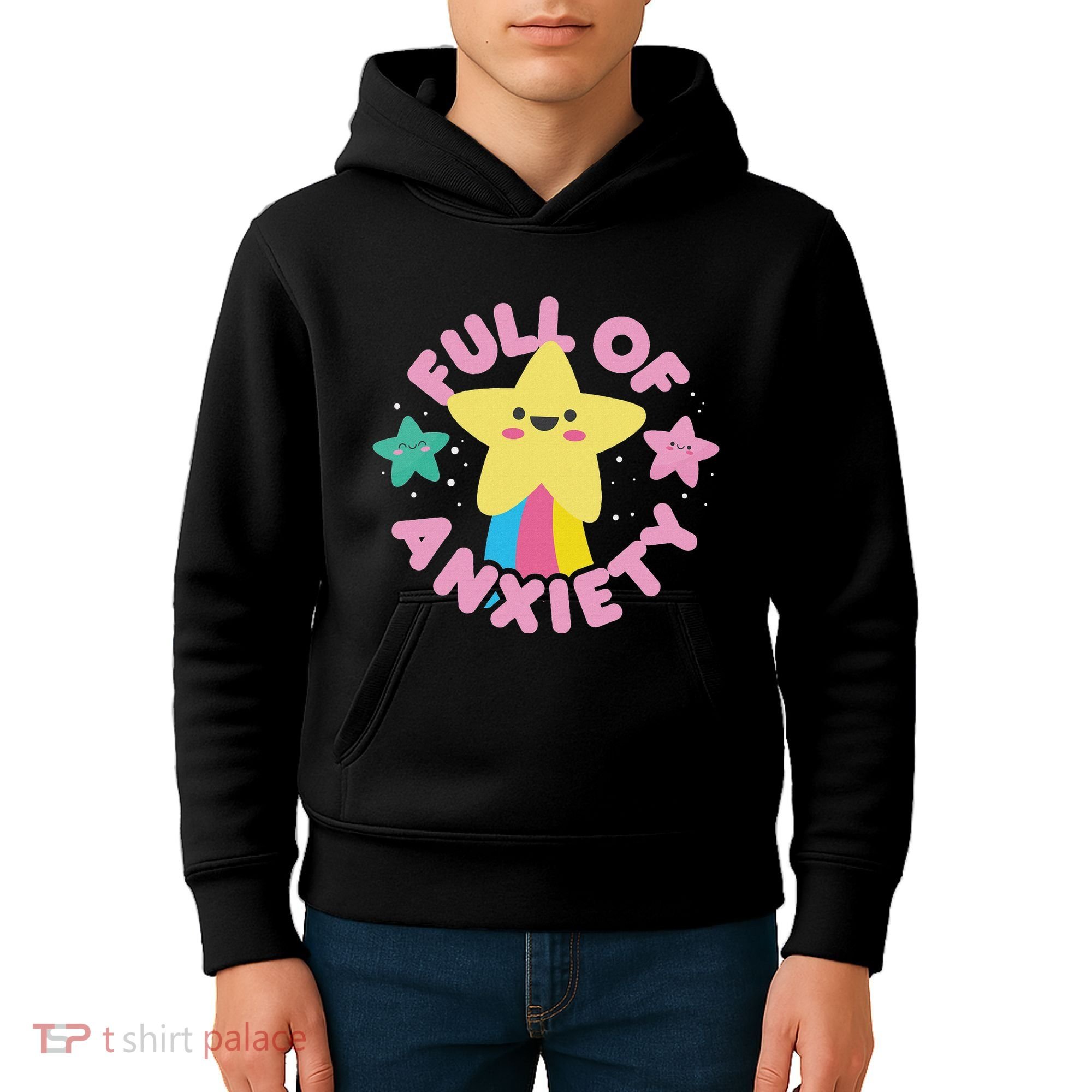 Full Of Anxiety Cute Kawaii Kawaii Goth Pastel Goth Kids Hoodie