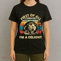 First Of All IM A Delight Sarcastic Angry Opossum T-Shirt thumb 4