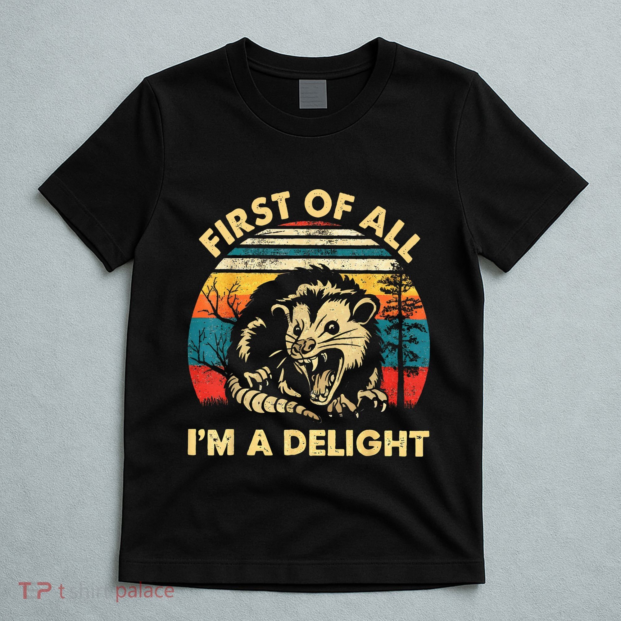 First Of All IM A Delight Sarcastic Angry Opossum T-Shirt
