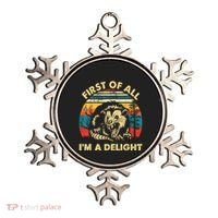 First Of All IM A Delight Sarcastic Angry Opossum Ornament thumb 0