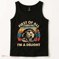 First Of All IM A Delight Sarcastic Angry Opossum Tank Top thumb 2