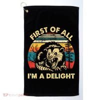 First Of All IM A Delight Sarcastic Angry Opossum Golf Towel thumb 0