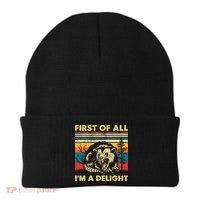 First Of All IM A Delight Sarcastic Angry Opossum Possum Beanie thumb 0