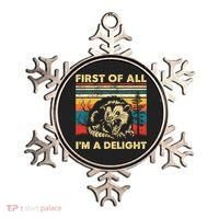 First Of All IM A Delight Sarcastic Angry Opossum Possum Ornament thumb 0