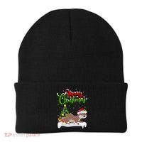 Funny Otter Animal Lover Xmas Lighting Otter Christmas Funny Gift Beanie thumb 0