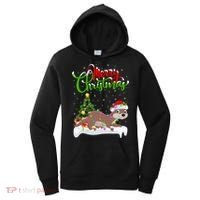 Funny Otter Animal Lover Xmas Lighting Otter Christmas Funny Gift Women's Hoodie thumb 0
