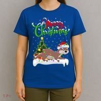 Funny Otter Animal Lover Xmas Lighting Otter Christmas Funny Gift T-Shirt thumb 4