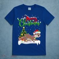 Funny Otter Animal Lover Xmas Lighting Otter Christmas Funny Gift T-Shirt thumb 5