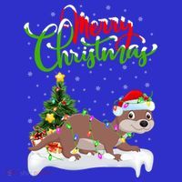Funny Otter Animal Lover Xmas Lighting Otter Christmas Funny Gift Visor thumb 3