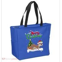 Funny Otter Animal Lover Xmas Lighting Otter Christmas Funny Gift Tote Bag thumb 2