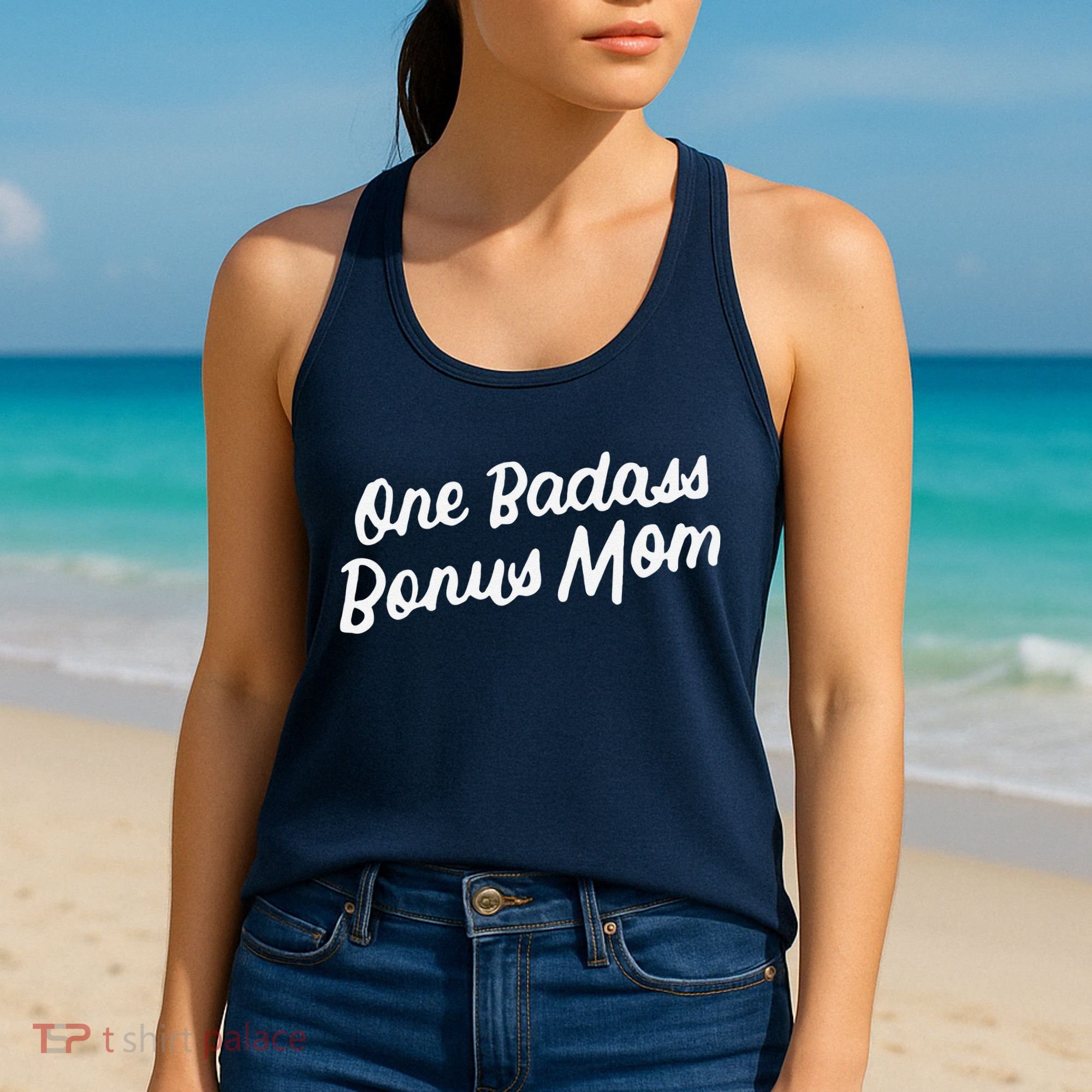 Funny One Badass Bonus Mom Gift For Stepmom MotherS Day Women's Tank Top