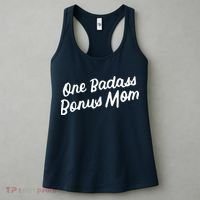 Funny One Badass Bonus Mom Gift For Stepmom MotherS Day Women's Tank Top thumb 3