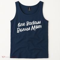 Funny One Badass Bonus Mom Gift For Stepmom MotherS Day Tank Top thumb 2