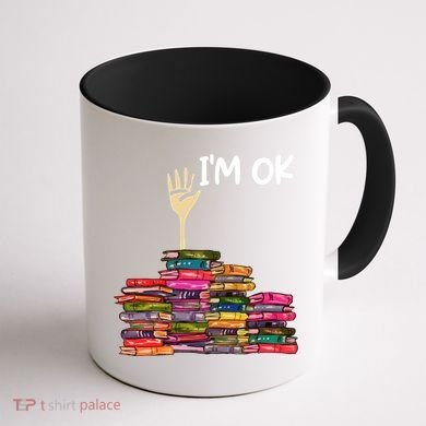 Full Of Books I'm Ok Gift Coffee Mug back