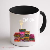 Full Of Books I'm Ok Gift Coffee Mug thumb 1