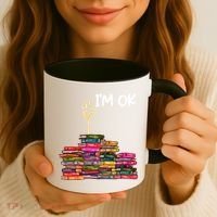 Full Of Books I'm Ok Gift Coffee Mug thumb 3