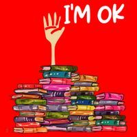 Full Of Books I'm Ok Gift Santa Hat thumb 1