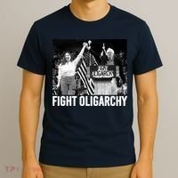 Fight Oligarchy Bernie Sanders And AOC Freedom US Anti Trump  T-Shirt thumb 3