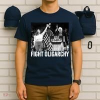 Fight Oligarchy Bernie Sanders And AOC Freedom US Anti Trump  T-Shirt thumb 6