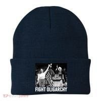 Fight Oligarchy Bernie Sanders And AOC Freedom US Anti Trump  Beanie thumb 0