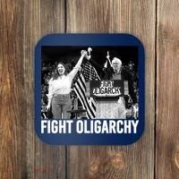Fight Oligarchy Bernie Sanders And AOC Freedom US Anti Trump  Coaster thumb 0