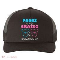 Fades or Braids Gender Reveal Cute Yupoong Adult 5-Panel Trucker Hat thumb 0