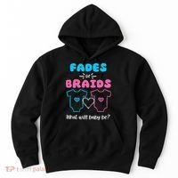 Fades or Braids Gender Reveal Cute Hoodie thumb 0