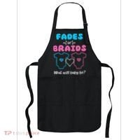 Fades or Braids Gender Reveal Cute Apron thumb 0