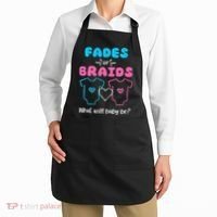 Fades or Braids Gender Reveal Cute Apron thumb 2