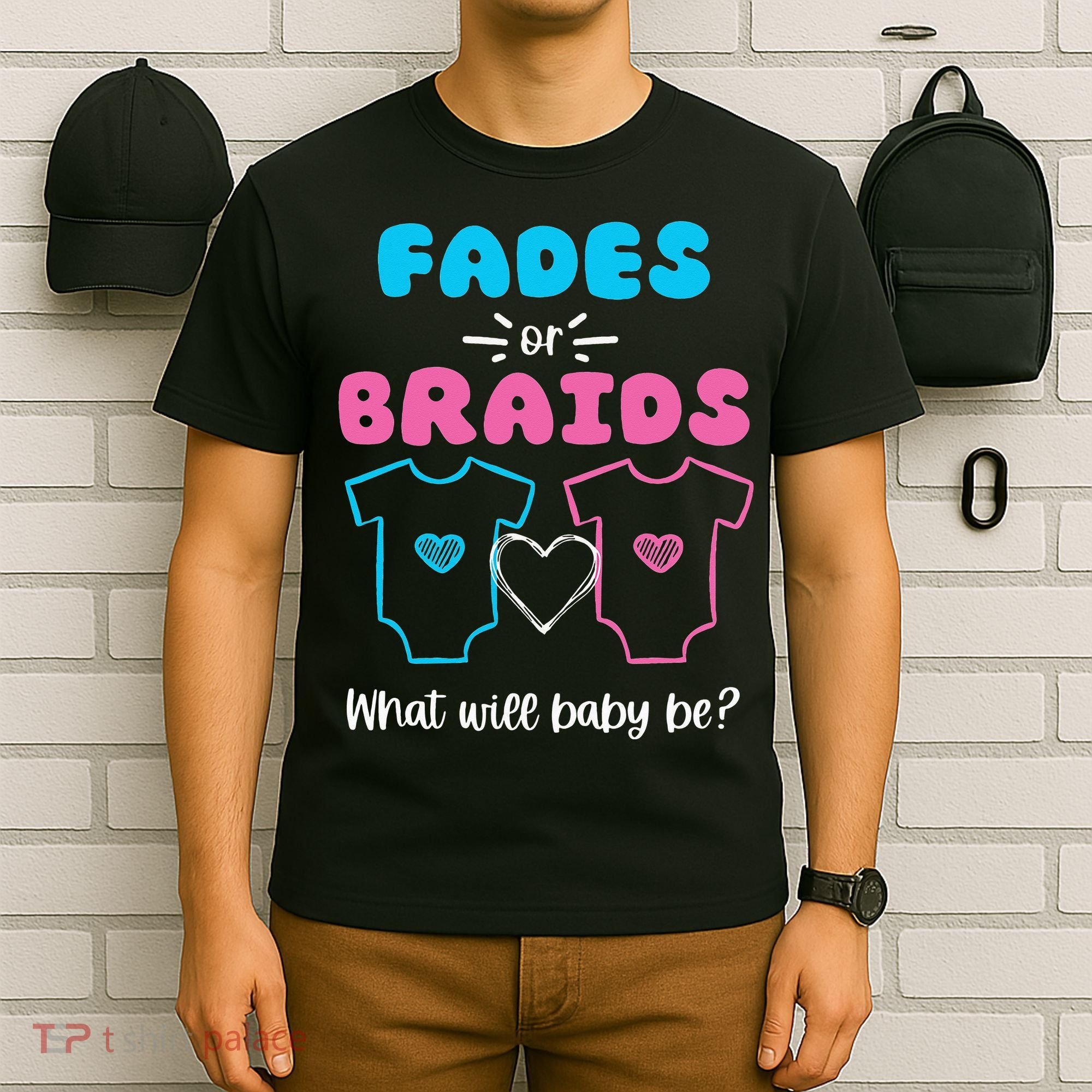 Fades or Braids Gender Reveal Cute T-Shirt