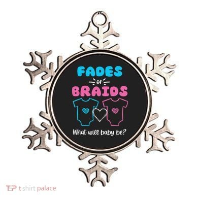 Fades or Braids Gender Reveal Cute Ornament