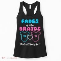 Fades or Braids Gender Reveal Cute Women's Tank Top thumb 0