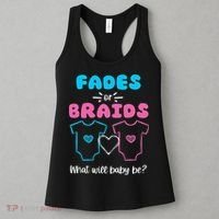 Fades or Braids Gender Reveal Cute Women's Tank Top thumb 3