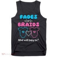 Fades or Braids Gender Reveal Cute Tank Top thumb 0