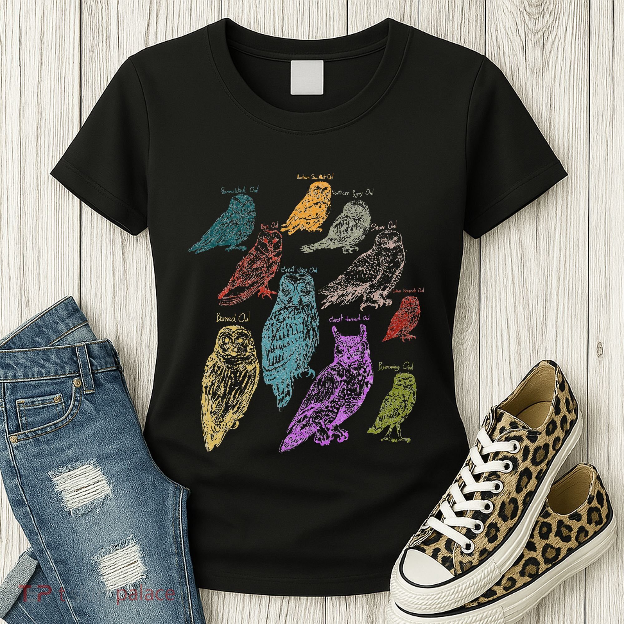 Forest Owl Breed Ornithologist Gift Owl Women's T-Shirt