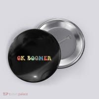 Funny Ok Boomer Gen Z Millennials Vintage Retro Meme Joke Button thumb 0