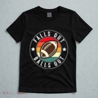 Falls Out Balls Out Retro Football Vintage Thanksgiving T-Shirt thumb 5