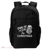 Funny OWL Be Home For Christmas Backpack thumb 0