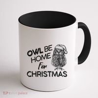 Funny OWL Be Home For Christmas Coffee Mug thumb 1