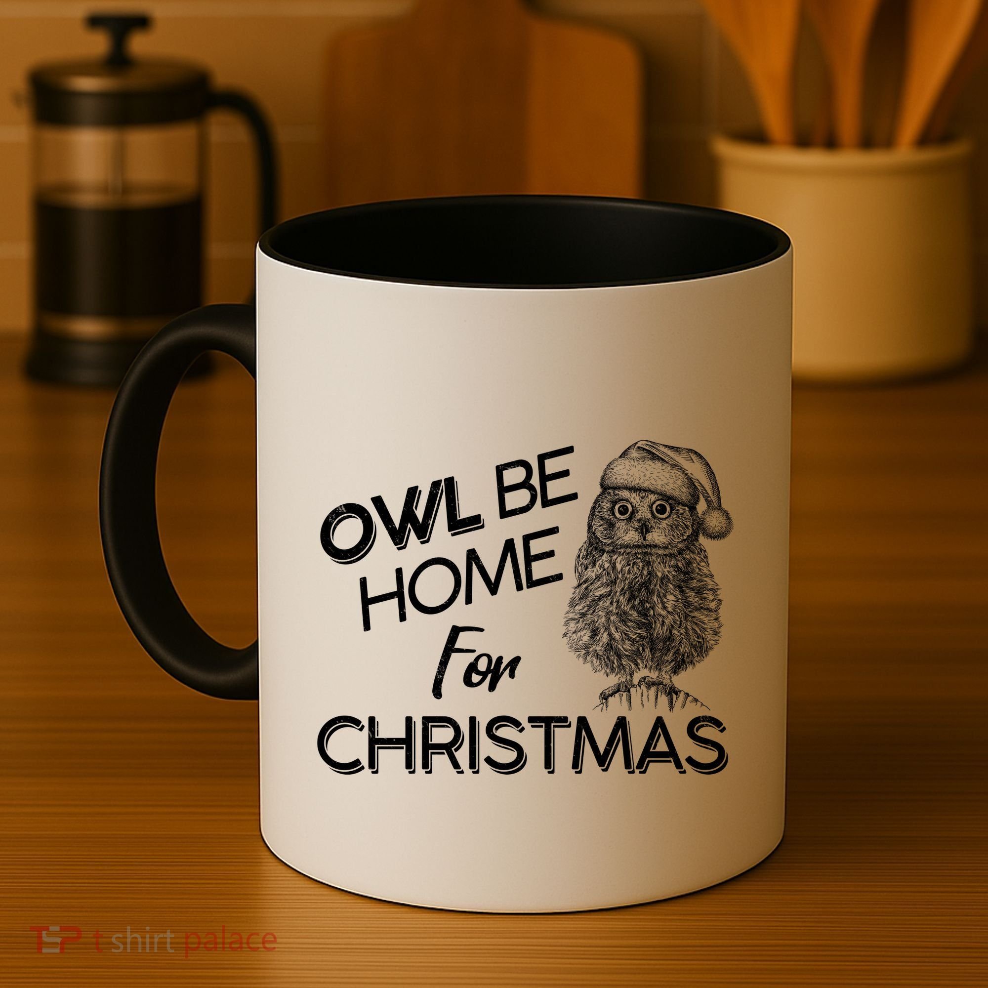 Funny OWL Be Home For Christmas Coffee Mug