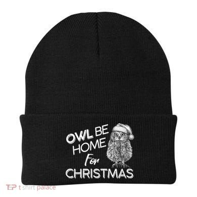 Funny OWL Be Home For Christmas Beanie