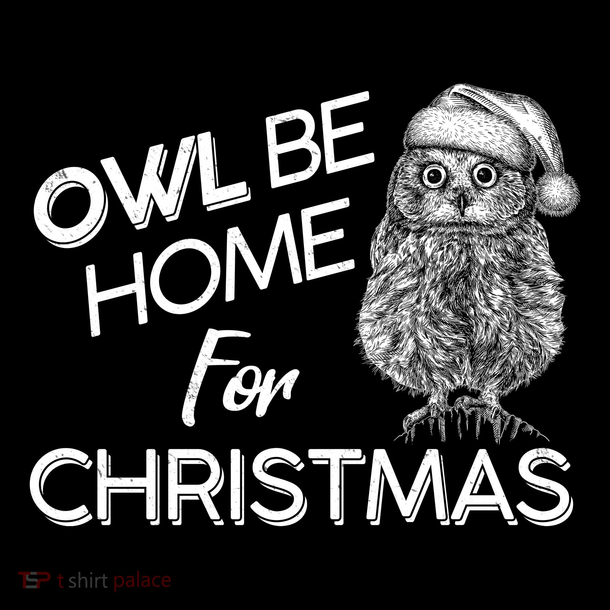 Funny OWL Be Home For Christmas Women's Hoodie