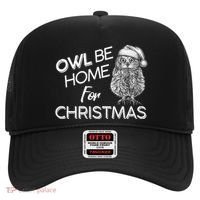 Funny OWL Be Home For Christmas Hat thumb 0