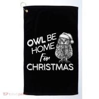 Funny OWL Be Home For Christmas Golf Towel thumb 0