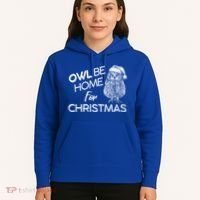Funny OWL Be Home For Christmas Hoodie thumb 5