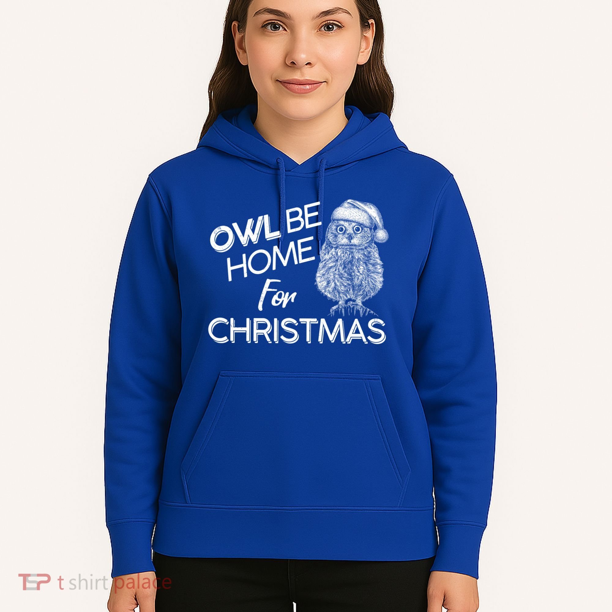 Funny OWL Be Home For Christmas Hoodie